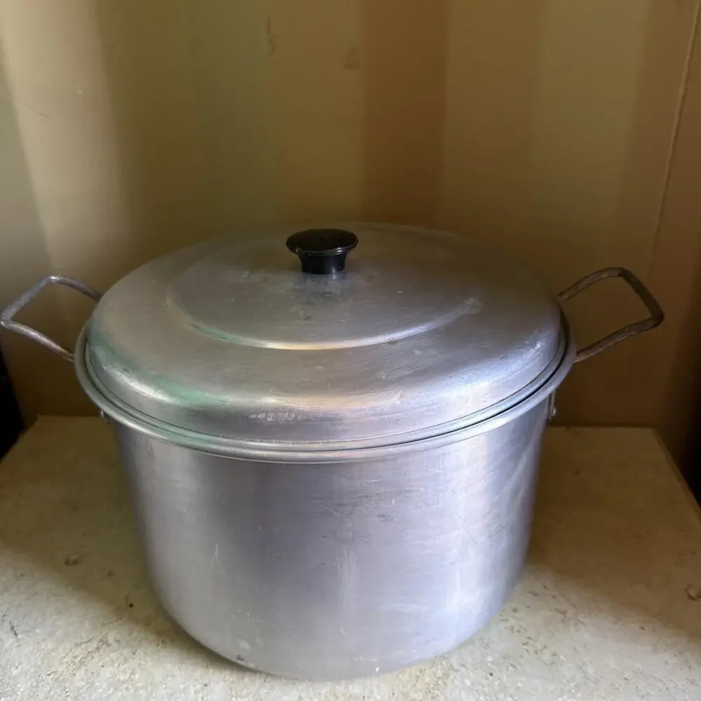 Vintage Stock Pot W/Handles Cookware Large Aluminum